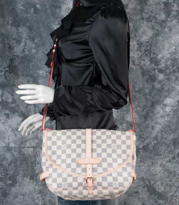 7A Replica Louis Vuitton Damier Azur Canvas Saumur N48202 - Click Image to Close